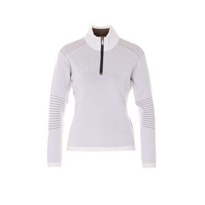 Moorer Women Stria Half Zip Sweater